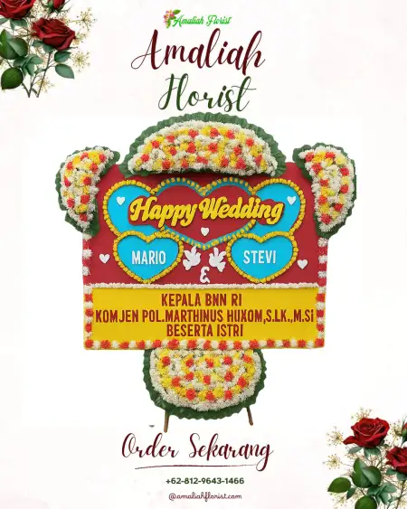 Papan Bunga Pernikahan Purwahamba